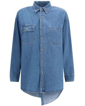 E.L.V. Denim Classic Pocket Denim Shirt - Blue