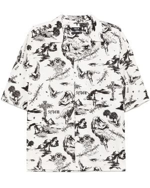 FIVE CM Graphic-Print Shirt - White
