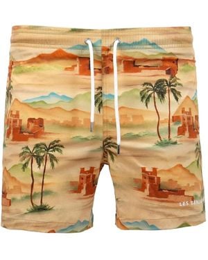 Les Benjamins Short De Bain À Imprimé Graphique - Jaune