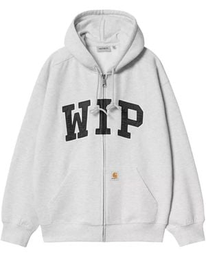 Carhartt Logo-Appliqué Zip-Up Hoodie - White