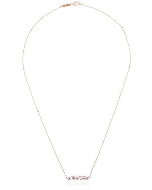 Suzanne Kalan 18Kt Rose Sapphire Bar Necklace - White