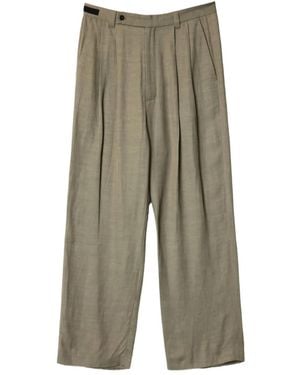 ADNYM Grand Pleated-Pocket Trousers - Green