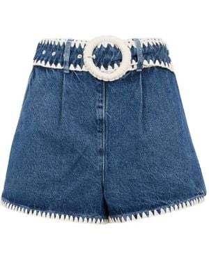 FARM Rio Pocket Crochet Shorts - Blue