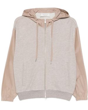 Peserico Zip-Up Hoodie - Natural