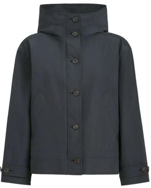 Brunello Cucinelli Techno Cotton Taffeta Outerwear Jacket With Shiny Zipper Pull - Black