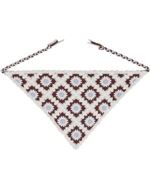 Maje Crochet-Knit Scarf - White