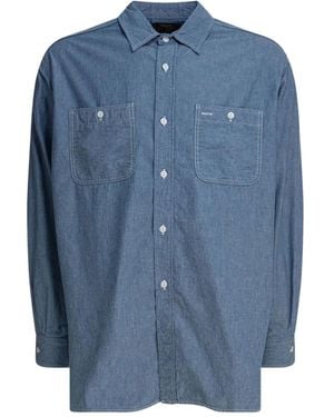 Beams Plus Patch-Pocket Cotton Shirt - Blue