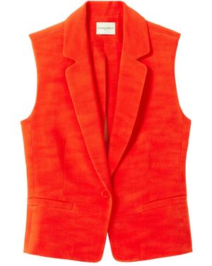 Claudie Pierlot Button-Fastening Tie-Back Waistcoat - Red