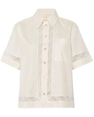Marella Lace-Trim Poplin Shirt - White
