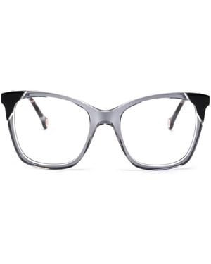 Carolina Herrera Square-Frame Glasses - Gray