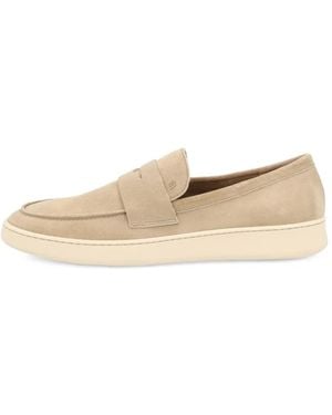 Frau Saddle-Detail Loafers - White