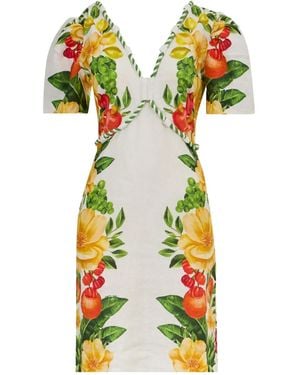 FARM Rio Floral-Print Puff-Sleeve Maxi Dress - Green
