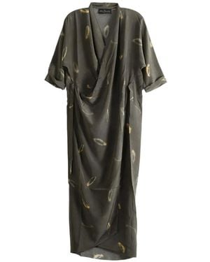Cortana Thea Silk Maxi Dress - Grey