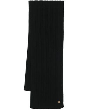 Versace Gerippter Medusa Schal - Schwarz