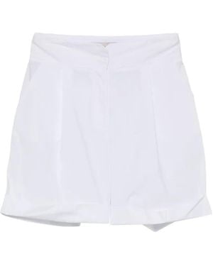 Twenty Easy By Kaos Pleated Turn-Up Shorts - White