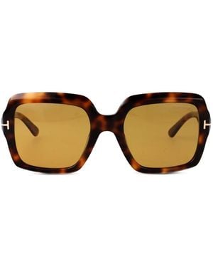 Tom Ford Gafas de sol con montura cuadrada - Marrón