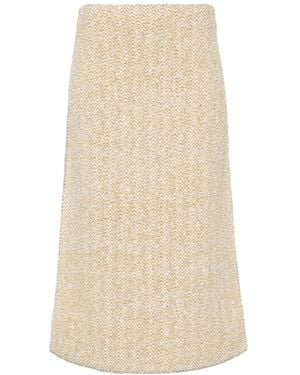 Fabiana Filippi Tweed Pencil Skirt - Natural
