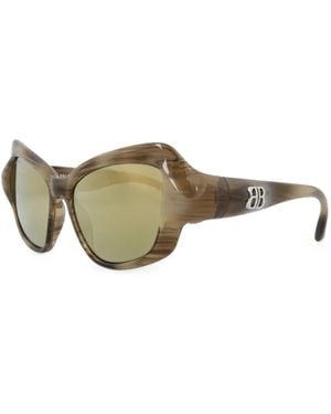 Balenciaga Oversized-Frame Sunglasses - Brown
