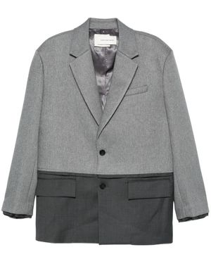 Feng Chen Wang Two-Tone Single-Breasted Blazer - Gray