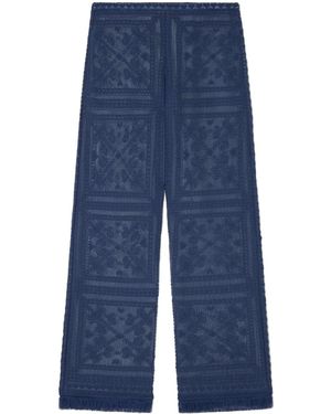 Alanui Kiss By The Book Trousers - Blue
