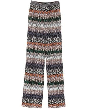 Missoni Elasticated-Waistband Wide Leg Trousers - White