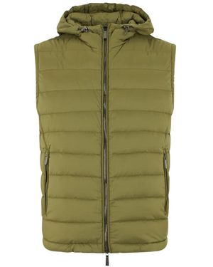 Moorer Padded Hooded Gilet - Green