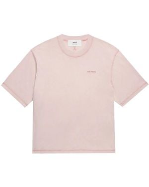 Ami Paris Fade Out T-Shirt - Pink