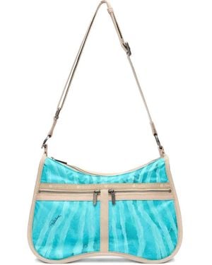 Roberto Cavalli Bolso De Hombro Con Estampado De Cebra - Azul