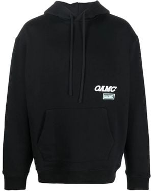 OAMC Logo-Print Hoodie - Blue