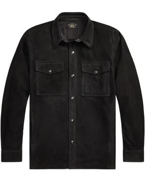 RRL Hemd Aus Wildleder - Schwarz