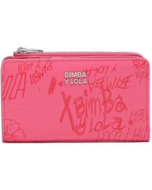 Bimba Y Lola Embossed Logo Wallet - Pink