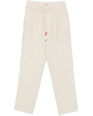 MC2 Saint Barth Calais Geometric-Print Trousers - White