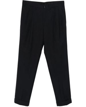 Dell'Oglio Pleated Cuffed Pants - Black