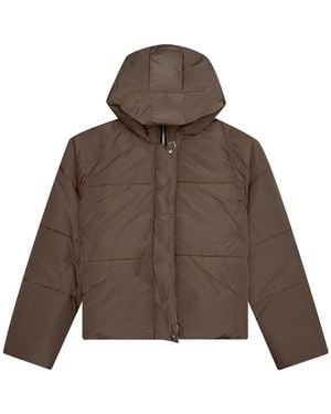 Rhude Piumino Con Logo - Marrone