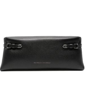 Brunello Cucinelli Leather Clutch Bag - Black