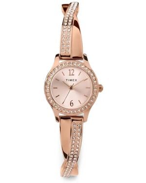 Timex Montre Contemporaine Trend Mm À Ornements En Cristal - White