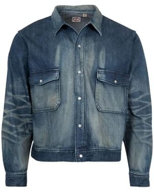 Fullcount Jeansjacke mit Taschen - Blau
