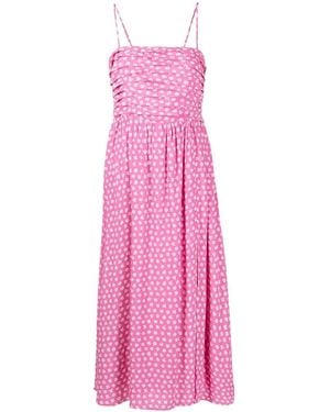 Kitri Floral-Print Midi-Dress - Pink