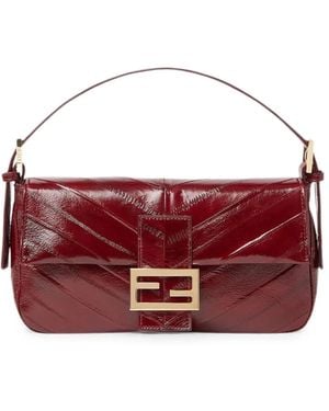 Fendi Baguette Shoulder Bag - Red