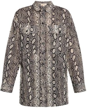 MICHAEL Michael Kors Hemd mit Schlangenleder-Print - Grau
