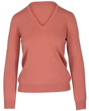 Brunello Cucinelli Pullover Mit V-Ausschnitt - Rot