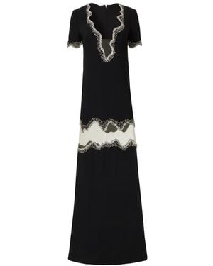 Costarellos Amira Crystal-Embellished Gown - Black