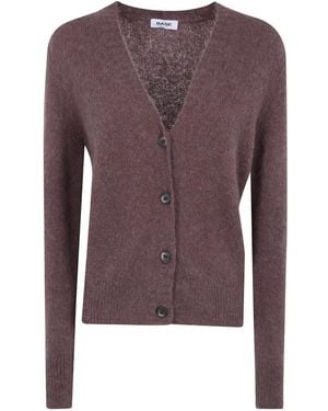 Base London V-Neck Cardigan - Purple