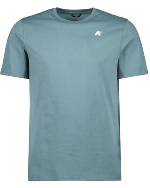 K-Way Odom Ascii Code Logo-Print T-Shirt - Blue