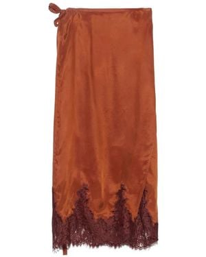 Bimba Y Lola Paréo En Caramel À Détails En Dentelle - Brown
