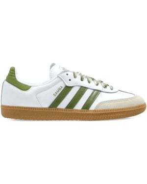 adidas Samba Leather Trainers - Green