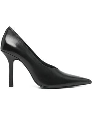Patrizia Pepe Leather Heeled Pumps - Black