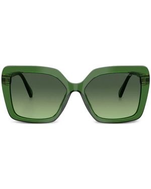 Swarovski Crystal-Embellished Square Sunglasses - Green