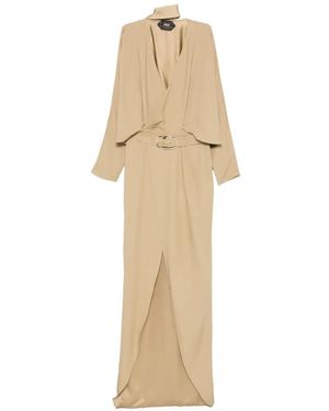 ‎Taller Marmo Belted Split Maxi Dress - Natural