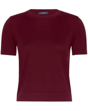 Max Mara Short-Sleeve Crew-Neck Jumper - Red